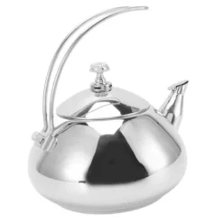 Tekokare med spishäll i rostfritt stål med avtagbar infusionsenhet - 1,5 l kapacitet, professionell design för hemköket