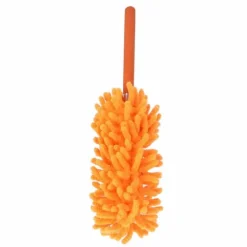 Teleskopisk Dammmvippa Avtagbar Tvättbar 72cm Chenille Dammborttagningsverktyg För Hemstädning Orange