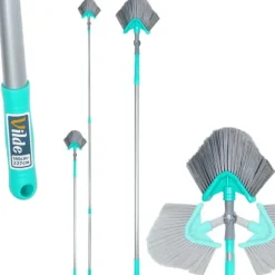 Teleskopisk kvast för damm och spindelnät, triangulär, 140-327 cm