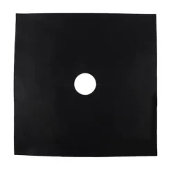 Återanvändbar gasspisskyddssats i glasfiber (6 st) - köksredskap (svart)