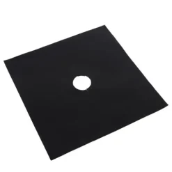 Återanvändbar gasspisskyddssats i glasfiber (6 st) - köksredskap (svart)