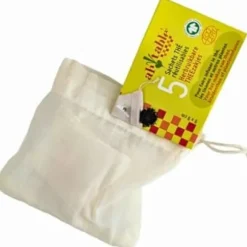 Återanvändbara tefiler - AH! TABLE! - 9x9 cm - Bomull - Ekologiska - Praktiska