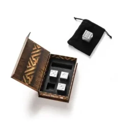 Återanvändbara tärningar ostisbitar (4 stycken) metall rostfritt stål