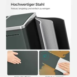 Återvinningsbehållare, 61x34x55.5 cm, Grå