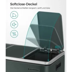 Återvinningsbehållare, 61x34x55.5 cm, Grå