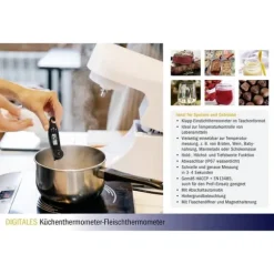 TFA Dostmann 30.1061.01 Kökstermometer °C/°F-format, Babykost, Käftar, Stek, Medborgare, Fett, Flytande ämnen, Halvfast