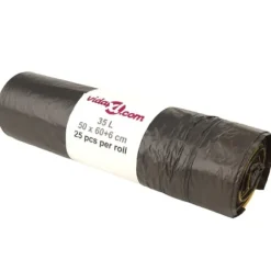 The Living Store Avfallspåsar med dragsnöre 250 st svart 35 L - Soppåsar