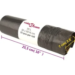 The Living Store Avfallspåsar med dragsnöre 250 st svart 35 L - Soppåsar