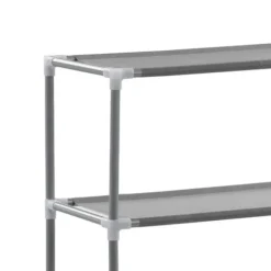 The Living Store Hylla för tvättmaskin med 3 hyllplan silver 69x28x169 cm - Handdukshängare