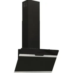 The Living Store Köksfläkt 60 cm stål och härdat glas svart - Köksfläktar