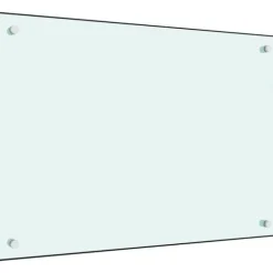 The Living Store Stänkskydd vit 70x50 cm härdat glas - Köksverktyg & köksgeråd