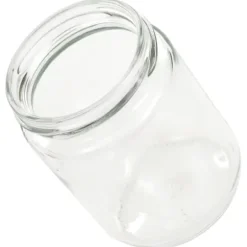 The Living Store Syltburkar i glas med vita och röda lock 96 st 230 ml - Honungsburkar