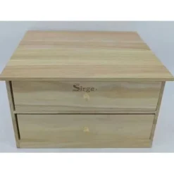 Tillbehörslådor i trä med två lådor för Sirge pastamaskiner
