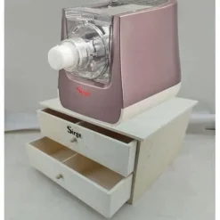 Tillbehörslådor i trä med två lådor för Sirge pastamaskiner