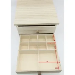 Tillbehörslådor i trä med två lådor för Sirge pastamaskiner