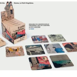 Tintin Coasters Le Petit Vingtième Underlägg 8-pack