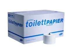 Toalettpapper, Hagleitner, 3-lagers, 67,2m x 9,8cm, Ø13,9cm, vitt, blandade fibrer