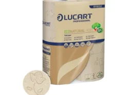 Toalettpapper, Lucart T3 Natural, 2-lagers, 44m x 9,6cm, Ø12cm, natur