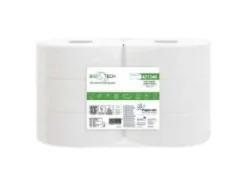 Toalettpapper Pappersnät Jumbo Maxi 2-lagers Ø27cm L247mxB9,5cmxH27cm FSC Vit, 6 rullar/påse - (6 st.)