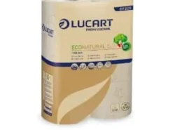 Toiletpapir Lucart Professional Econatural 6,3 Ø12.0cmx27,5m 3-lags med hylse,5 pk x 6 stk/krt