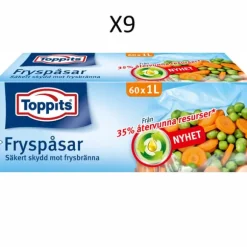 Toppits Fryspåsar 1L 60st (Obs 9st DFP)