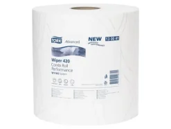 Tork Wiping Paper Plus - Rengöringsdukar - engångsvara - papper - 750 ark - vit - paket med 2 - för P/N: 652008, 652100, 652108