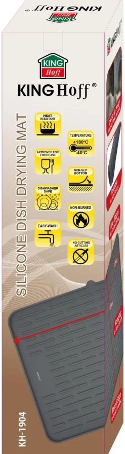 Torkmatta i silikon 42x33cm grå KINGHOFF KH-1904