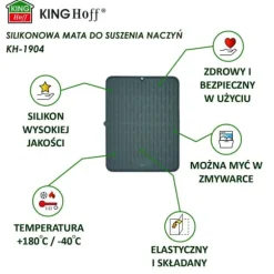 Torkmatta i silikon 42x33cm grå KINGHOFF KH-1904