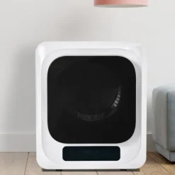 Torktumlare 3–4 kg i rostfritt stål, 850 W med flerfiltersystem, 6 program och överhettningsskydd (väggmonterad)