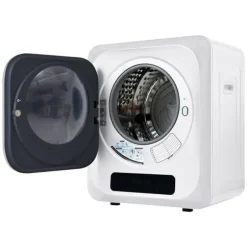 Torktumlare 3–4 kg i rostfritt stål, 850 W med flerfiltersystem, 6 program och överhettningsskydd (väggmonterad)