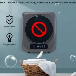 Torktumlare 2,5 kg (upp till 4 kg) Rostfritt stål 850W – 6 program, flerfunktioner, flerfilter, överhettningsskydd, väggmonterbar