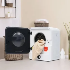 Torktumlare rostfritt stål 3–4,5 kg, 830W, flerfiltrering, 5 program, överhettningsskydd, väggmonterbar [Energiklass C]