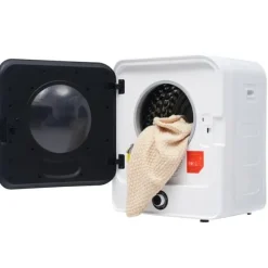 Torktumlare rostfritt stål 3–4,5 kg, 830W, flerfiltrering, 5 program, överhettningsskydd, väggmonterbar [Energiklass C]