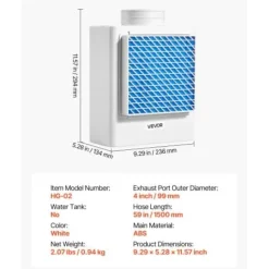 Torktumlarslangset, 23,6x13,4x29,4 cm, Vit, ABS-material