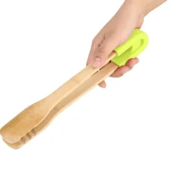 Trä BBQ Klämma Buffé Mat Tång Bröd Biff Kök Klämma Serveringsverktyg (Grön)