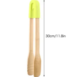 Trä BBQ Klämma Buffé Mat Tång Bröd Biff Kök Klämma Serveringsverktyg (Grön)