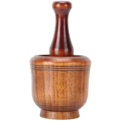 Trä kryddkvarn mortel och mortelstöt set