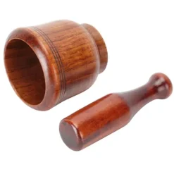 Trä kryddkvarn mortel och mortelstöt set