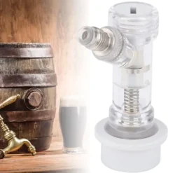 Transparent kullåsfatkoppling med intern backventil Ölfatkopplingstillbehör