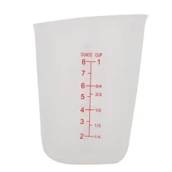 Transparent mjuk silikonmätkopp Visuell halvpermeabel mjölkkopp (250 ml)