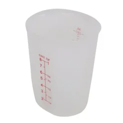 Transparent mjuk silikonmätkopp Visuell halvpermeabel mjölkkopp (250 ml)