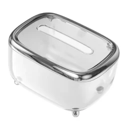 Transparent mjukpapperslåda med fast lock - kreativ och enkel pappersförvaringsorganisator