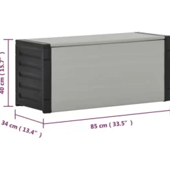 Trädgårdsavfallslåda - Elegant och praktisk för avfallssortering | Färg: Grå | Storlek: 85x34x40 cm