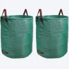 Trädgårdspåsar Set med 2 272L Trädgårdsavfallspåse Vattentät och rivtålig Återanvändbar grön avfallspåse 499