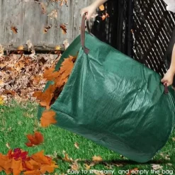 Trädgårdspåsar Set med 2 272L Trädgårdsavfallspåse Vattentät och rivtålig Återanvändbar grön avfallspåse 499