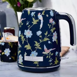 Trådl kettles - Laura Ashley - Marine Elveden - kapacitet 1,5L, kalkfilter, 2200W, automatisk avstängning