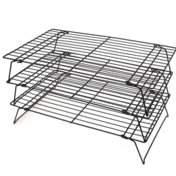 Tre lager nonstick kylgaller bakplåt kök bröd kakställ bakverk bakverk 40x25x9cm