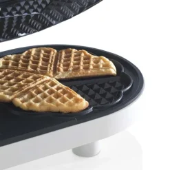 Trebs Våffeljärn dubbel hjärtformad Vit