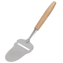 Trähandtag ostspatel rostfritt stål osthyvel med justerbar tjocklek för halvhård ost