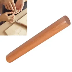 Träkavel Multifunktionell Notstick-degrulle för köksbakning ljusbrun